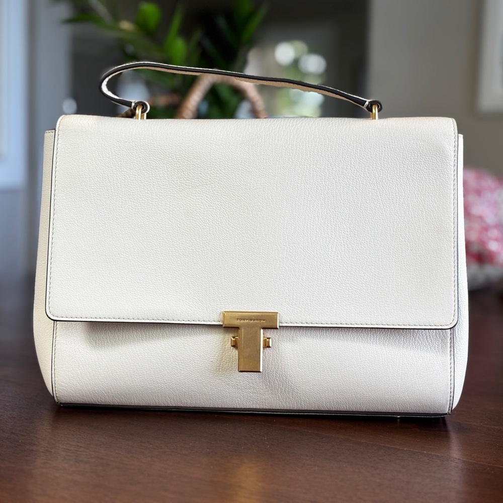 Tory Burch large Juliette Satchel with Gold Accent